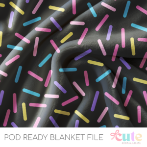 Black Confetti POD Blanket File