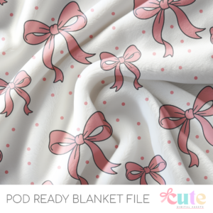 Coquette Bow Pink POD Blanket File