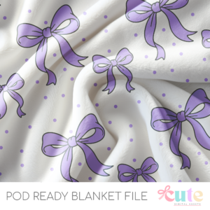 Coquette Bow Purple POD Blanket File