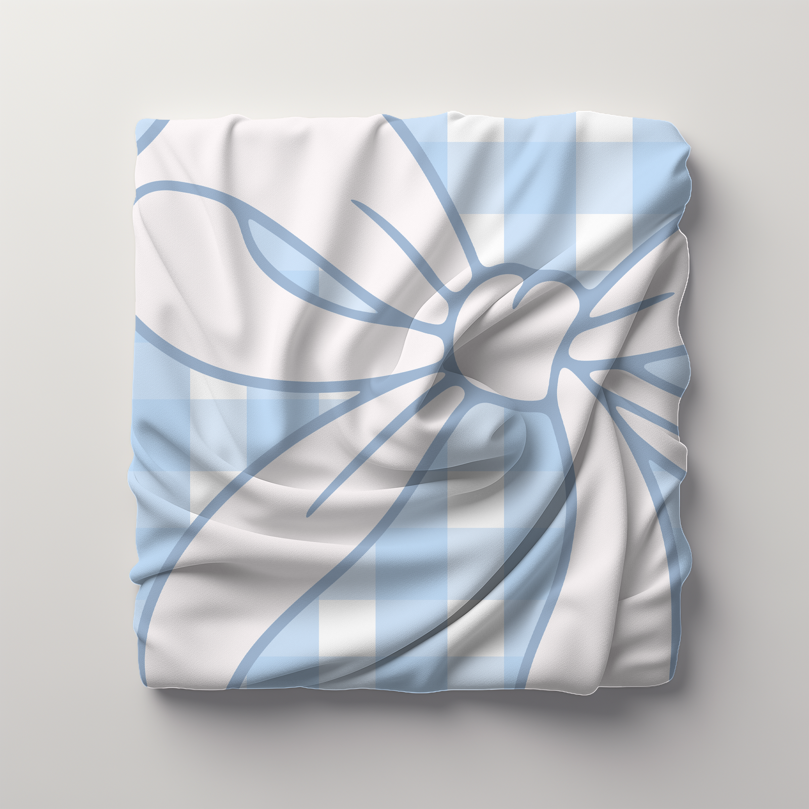 Coquette Gingham Bow Blue POD Blanket File - Image 4