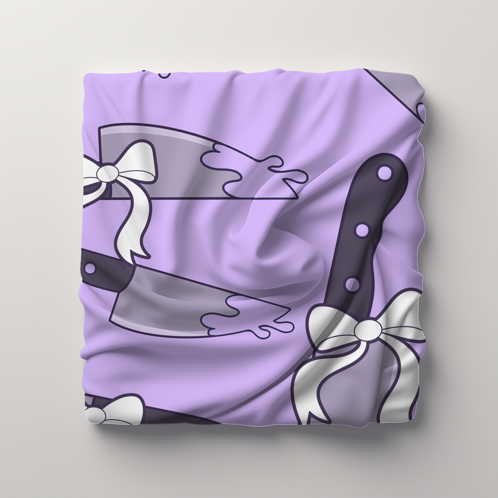 Creepy Kawaii Knives Purple POD Blanket File - Image 4