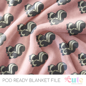 Skunks and Roses POD Blanket File