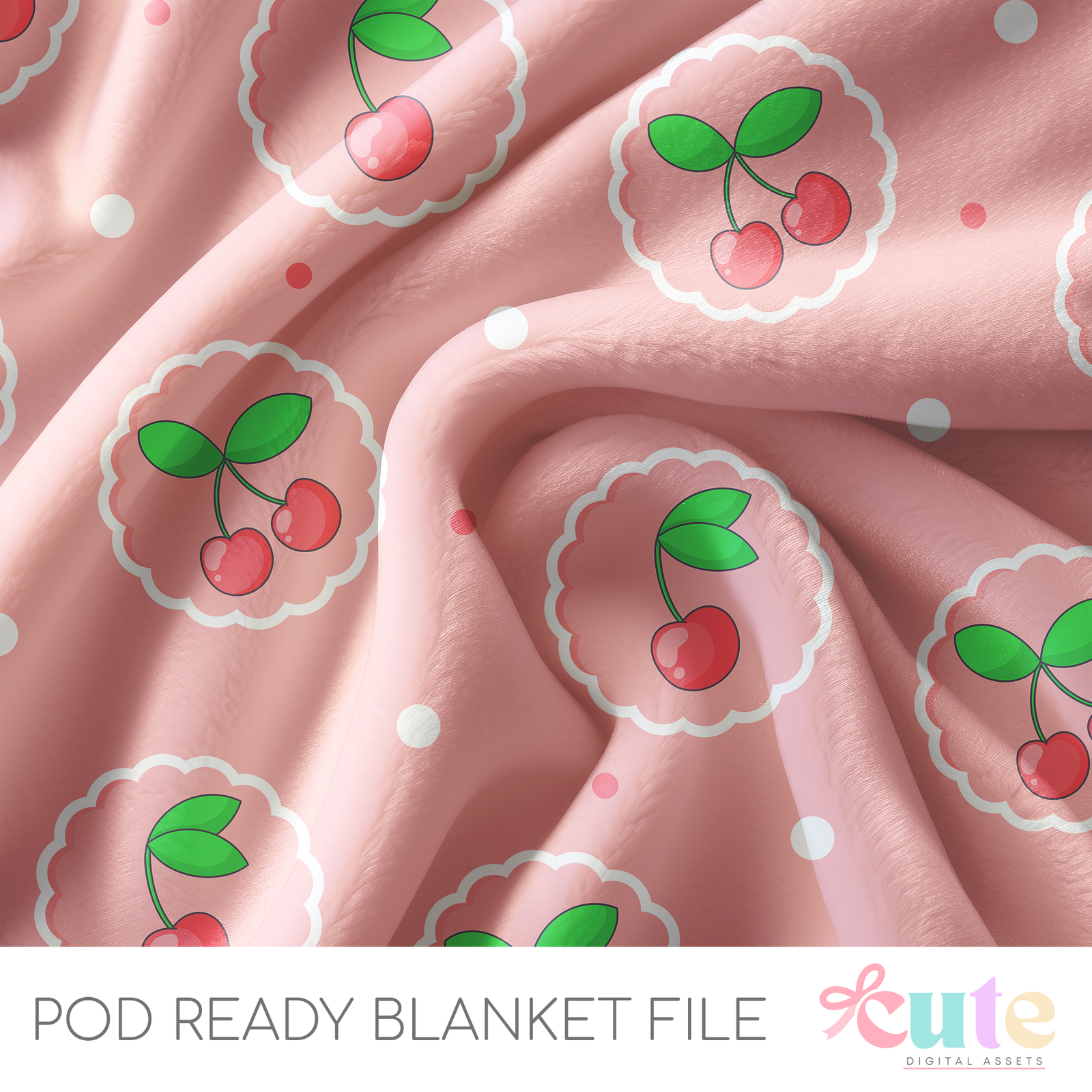 Vintage Pink Cherry POD Blanket File